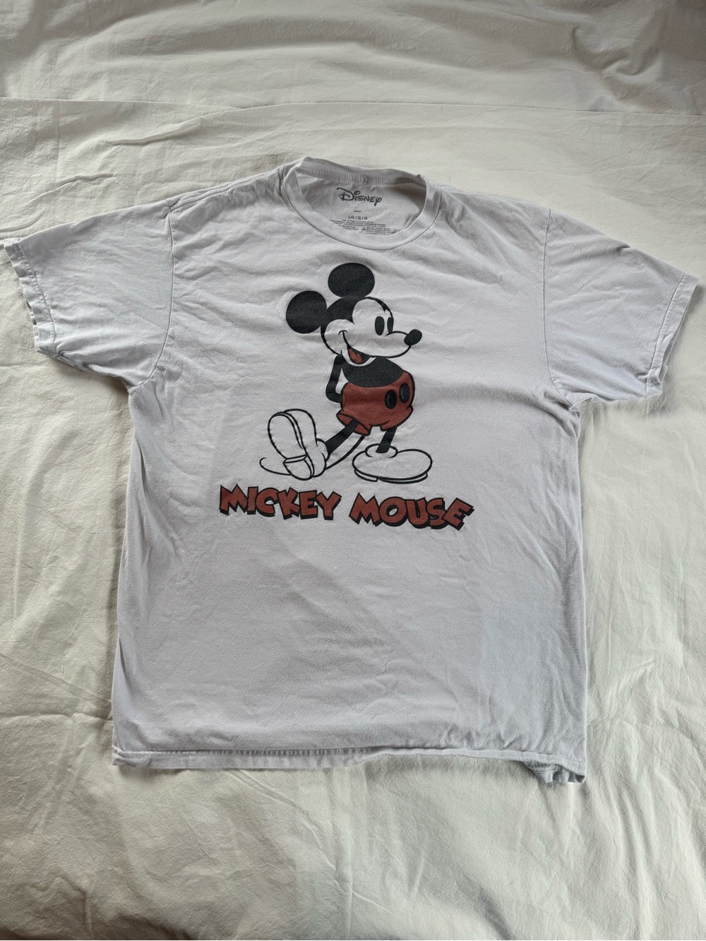 Disney Classic Mickey Mouse T Shirt white Double Sided